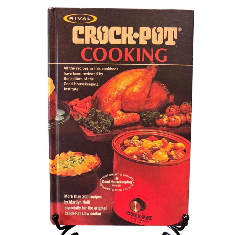 Vintage 1975 Crock Pot Cooking Cookbook by Rival/Marilyn Neill, HC